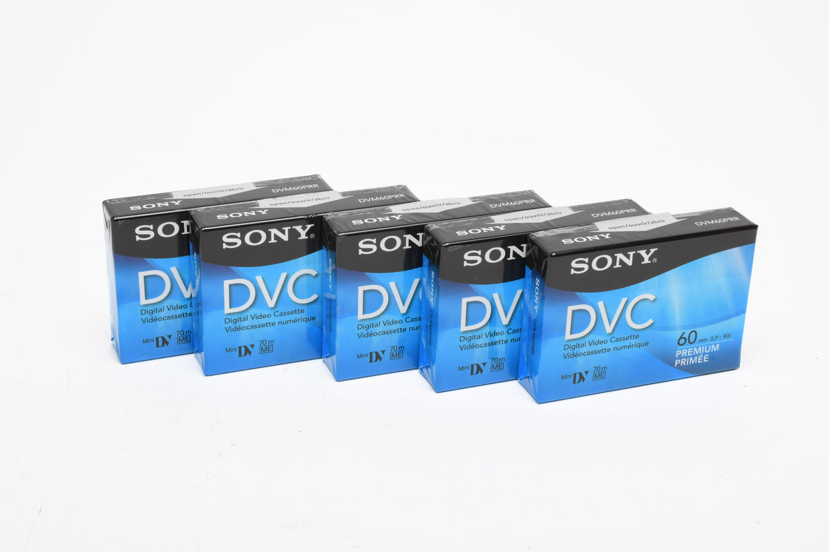 5X Sony Mini DV Digital Video 1-Hour Cassettes (5X Mini DV DVM60PRR)