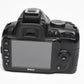 Nikon D3000 DSLR w/Nikkor AFS 18-55mm f3.5-5.6G VR Lens, Batt, Charger, Only 7807 Acts!