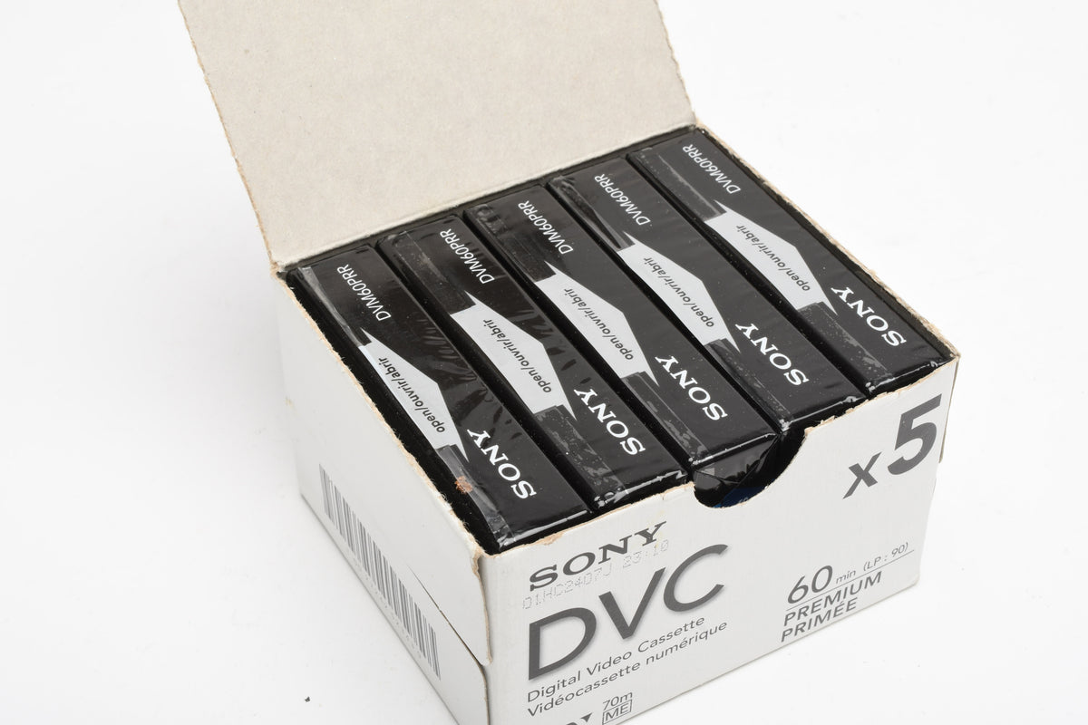 5X Sony Mini DV Digital Video 1-Hour Cassettes (5X Mini DV DVM60PRR)