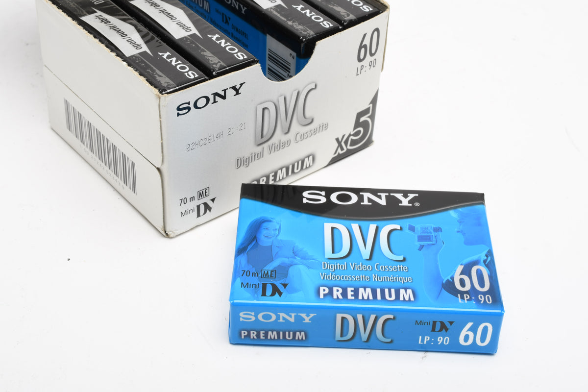 5X Sony Mini DV Digital Video 1-Hour Cassettes (5X Mini DV DVM60PRR)