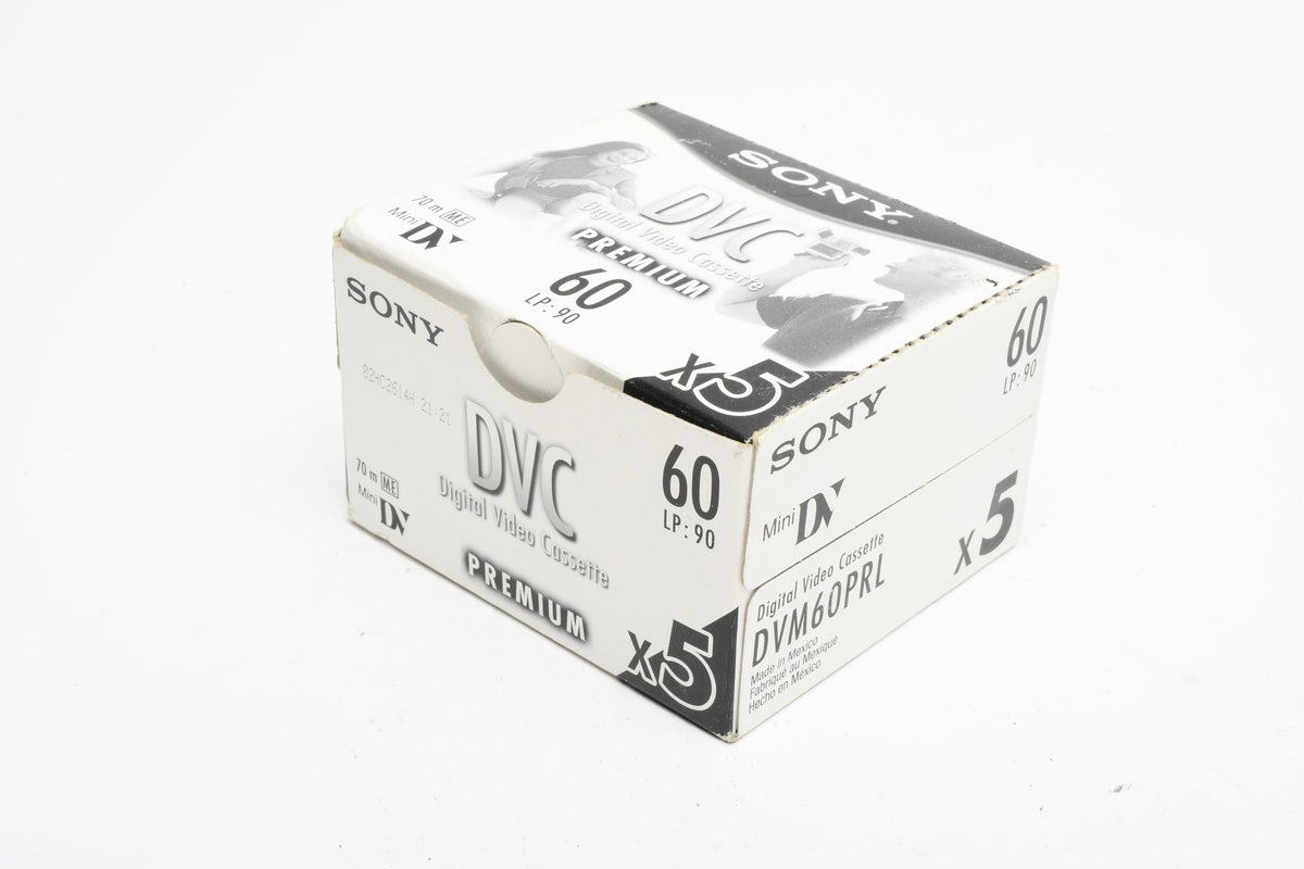 5X Sony Mini DV Digital Video 1-Hour Cassettes (5X Mini DV DVM60PRR)