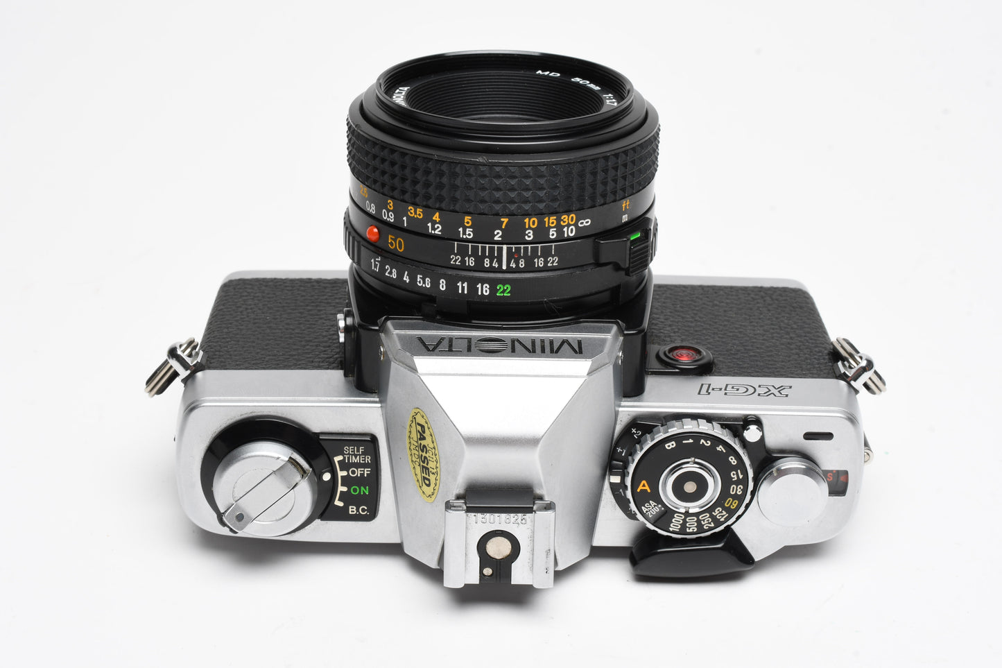 Minolta XG-1 35mm SLR w/ MD 50mm f1.7 Lens, Strap, New Seals, Clean!