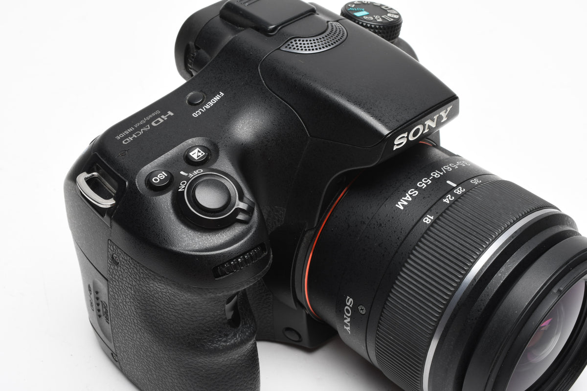 Sony A65 SLT-A65V DSLR Body w/18-55mm zoom, batt, charger, strap, only 6633 acts!