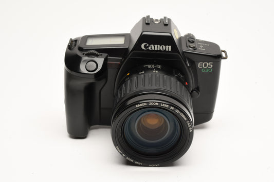 Canon EOS 630 35mm SLR w/EF 35-105mm zoom, tested, Great bundle