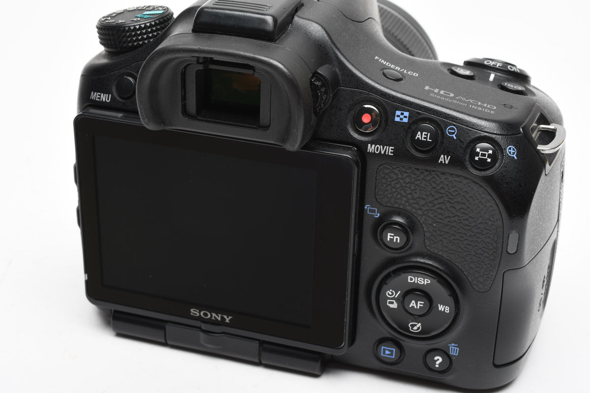 Sony A65 SLT-A65V DSLR Body w/18-55mm zoom, batt, charger, strap, only 6633 acts!