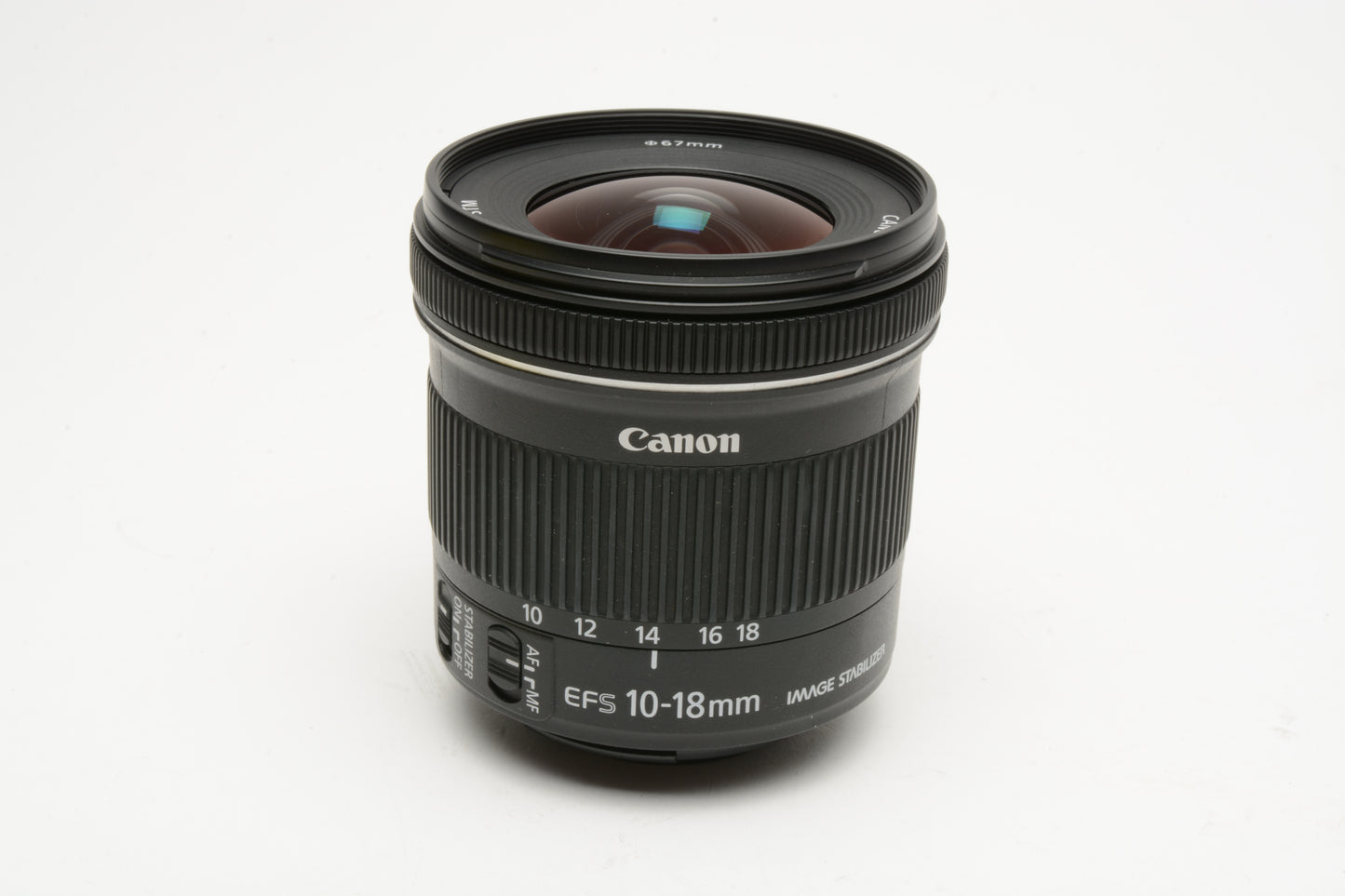 Canon EFS 10-18mm f4.5-5.6 IS STM Zoom Lens, w/Caps+UV, Mint-