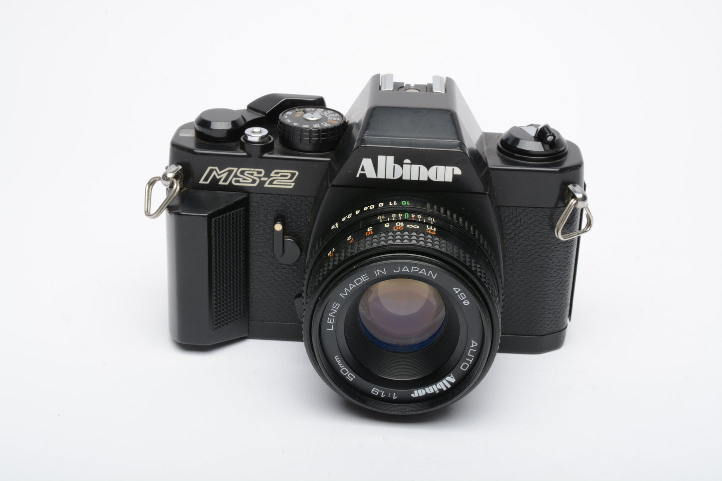 Albinar MS-2 35mm SLR w/50mm f1.9 & 28-85mm zoom lenses, UVs, Nice Student