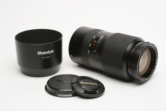 Mamiya AF 645 zoom ULD 105-210mm f4.5 zoom lens, caps, nice & clean