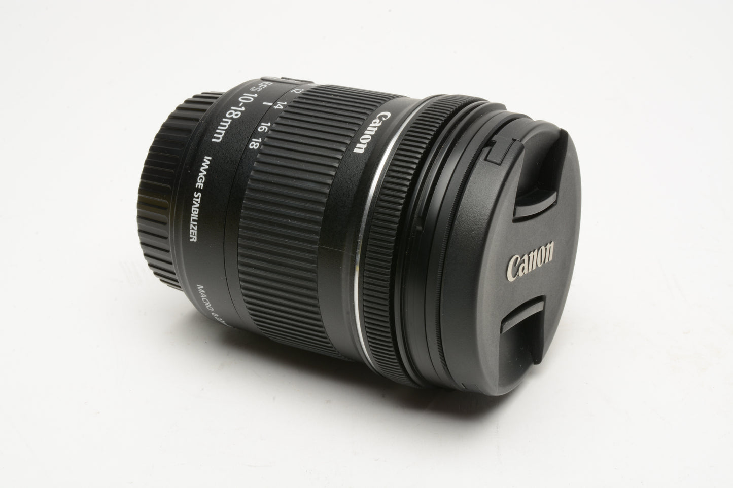 Canon EFS 10-18mm f4.5-5.6 IS STM Zoom Lens, w/Caps+UV, Mint-