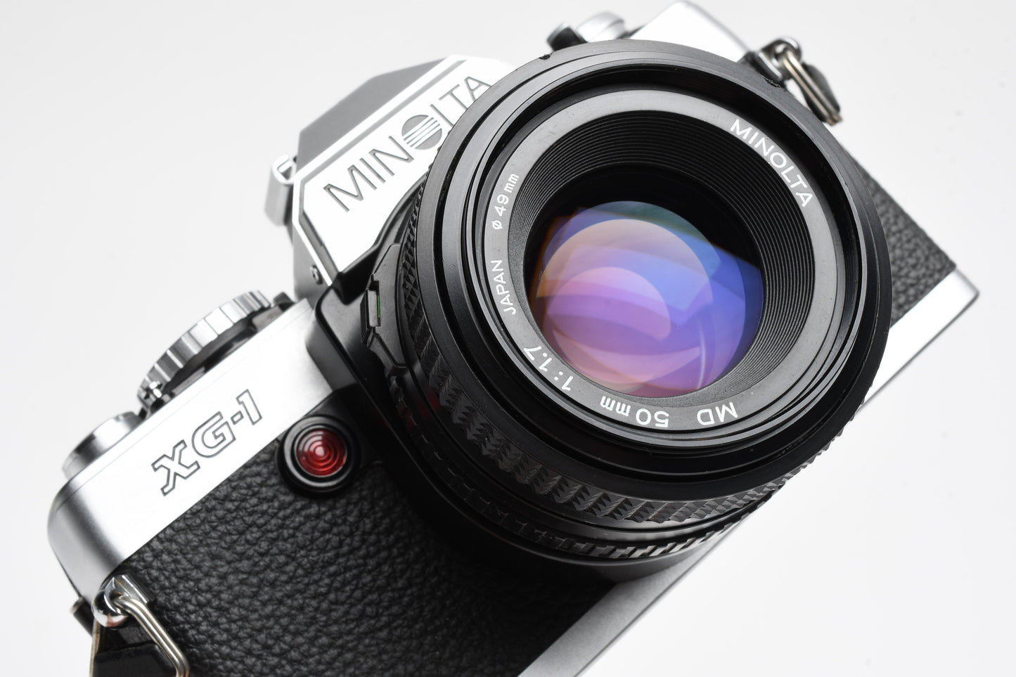 Minolta XG-1 35mm SLR w/ MD 50mm f1.7 Lens, Strap, New Seals, Clean!