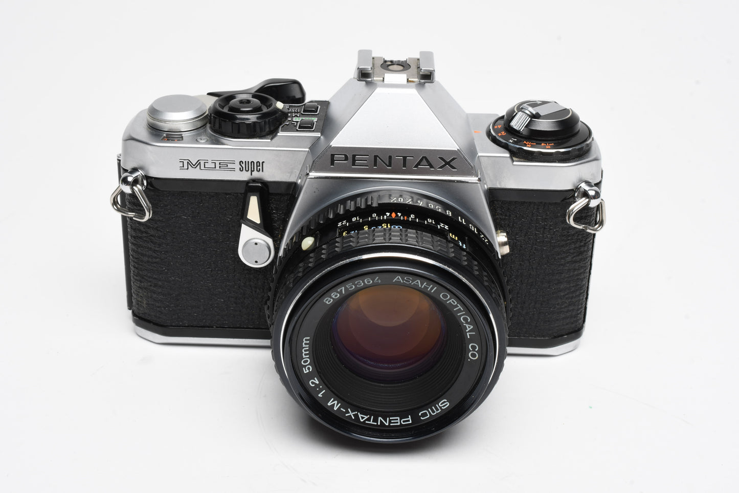 Pentax ME Super SLR w/ Pentax-M 50mm f2 Lens, Strap, New Seals, Nice!