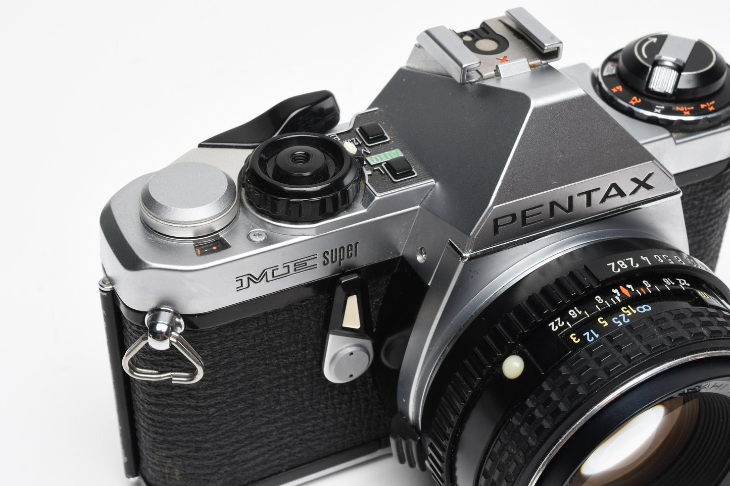 Pentax ME Super SLR w/ Pentax-M 50mm f2 Lens, Strap, New Seals, Nice!