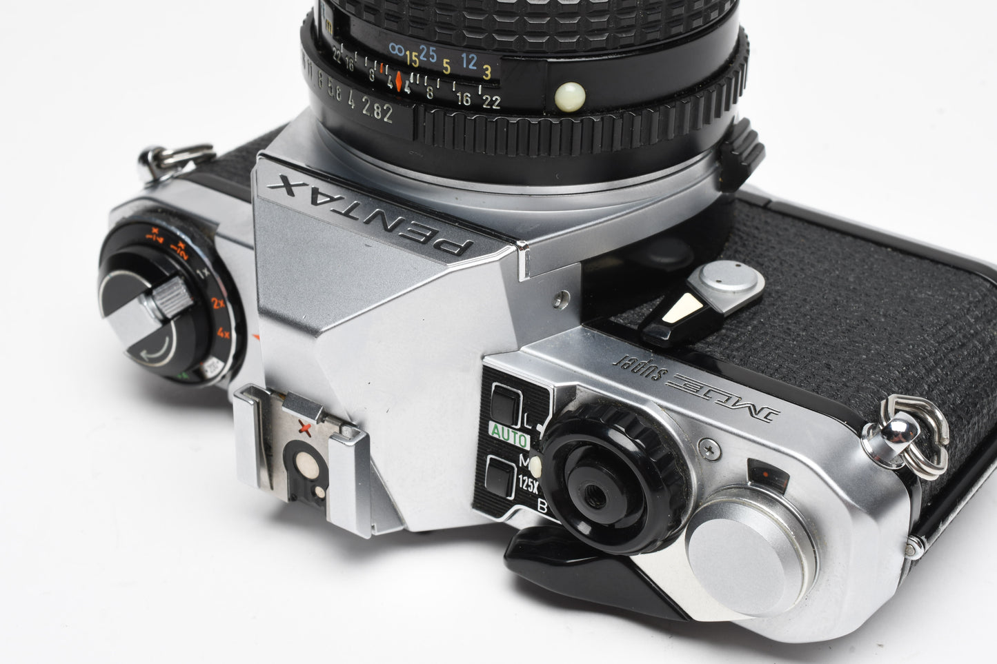 Pentax ME Super SLR w/ Pentax-M 50mm f2 Lens, Strap, New Seals, Nice!