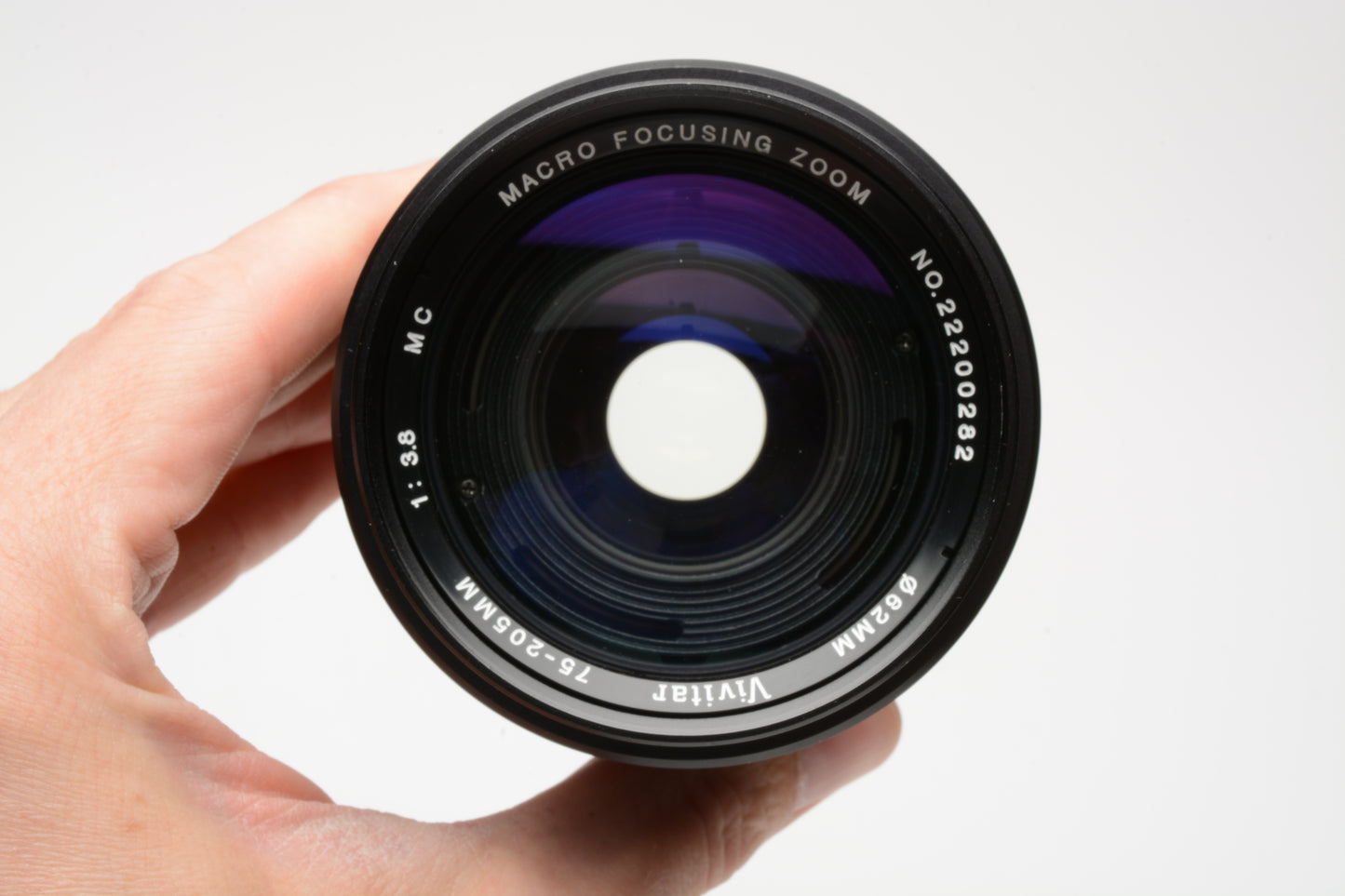 Vivitar 75-205mm f3.8 MC Macro zoom Olympus OM Mount, Caps, Good