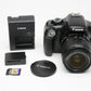 Canon EOS  Rebel T3 w/18-55mm f3.5-5.6 IS II lens, batt+charger+SD, Only 9168 Acts