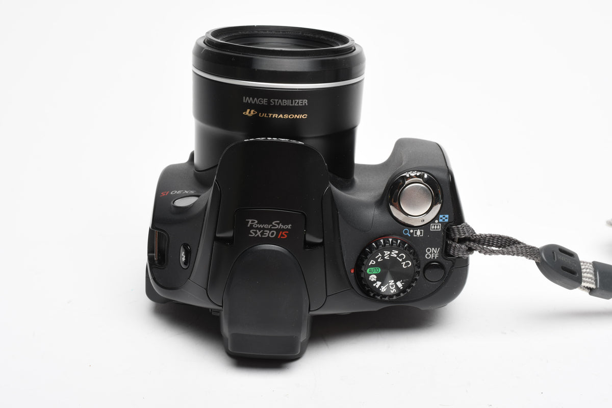 Canon PowerShot SX30 IS 14.1MP Digital Point&Shoot w/35x Zoom, Batt+Charger, Great!