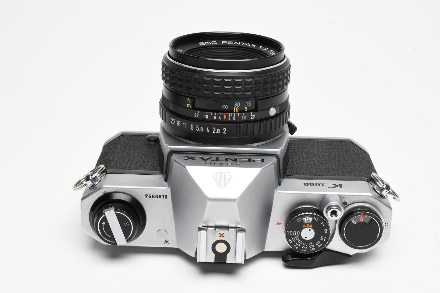 Pentax K1000 35mm SLR w/50mm f1.8 SMC Lens, Strap, New Seals, Nice!