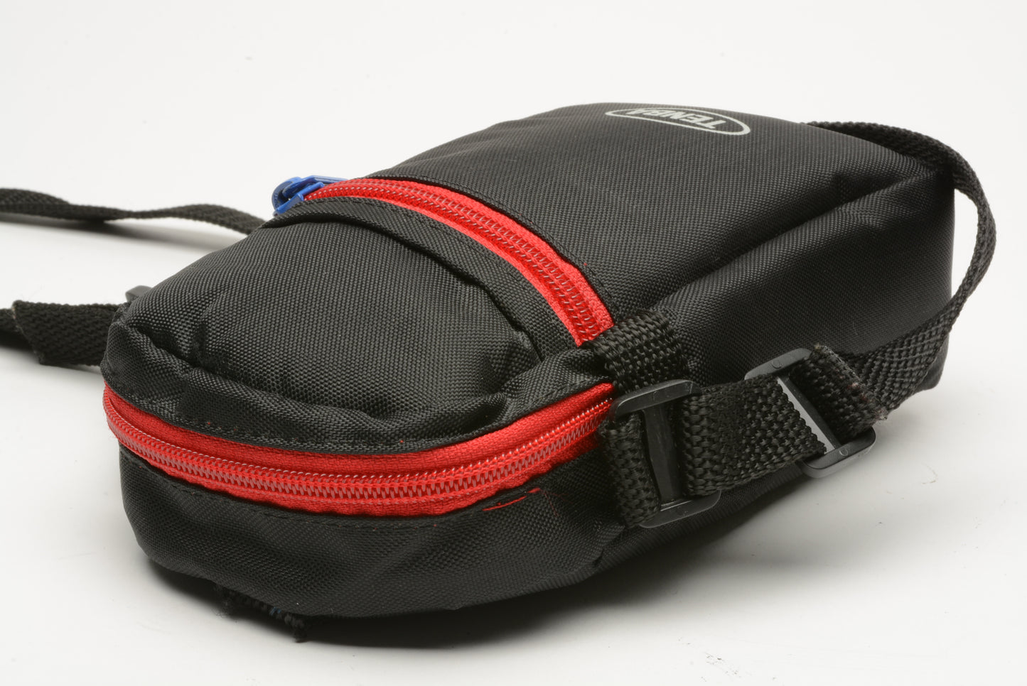 Tenba 80s style padded camera case (Black/red/blue) nice & clean ~7x4x2"