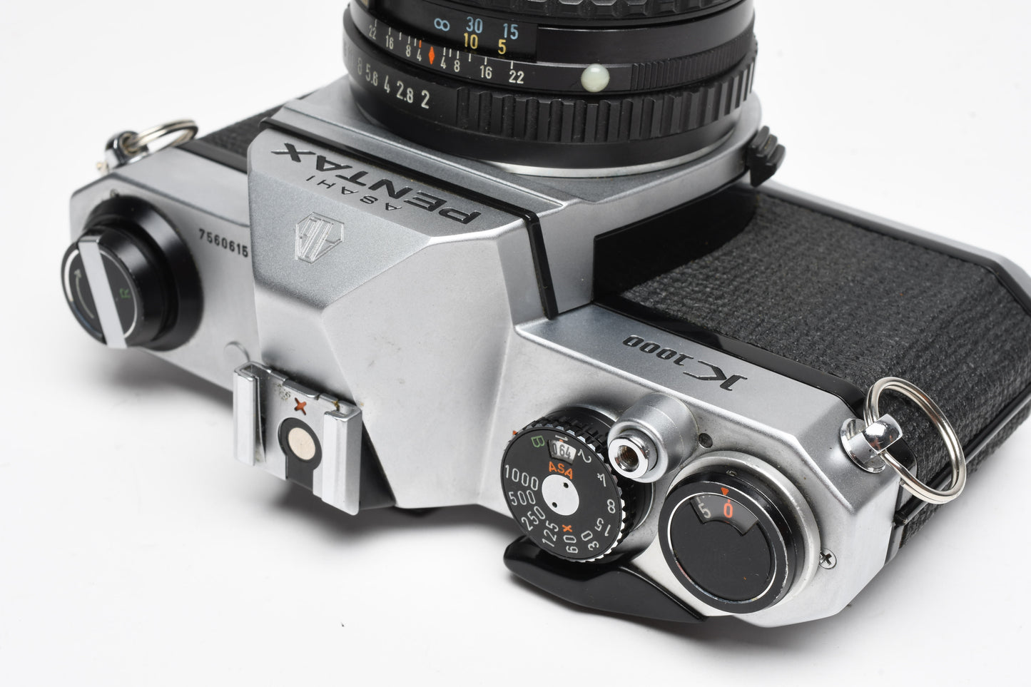 Pentax K1000 35mm SLR w/50mm f1.8 SMC Lens, Strap, New Seals, Nice!
