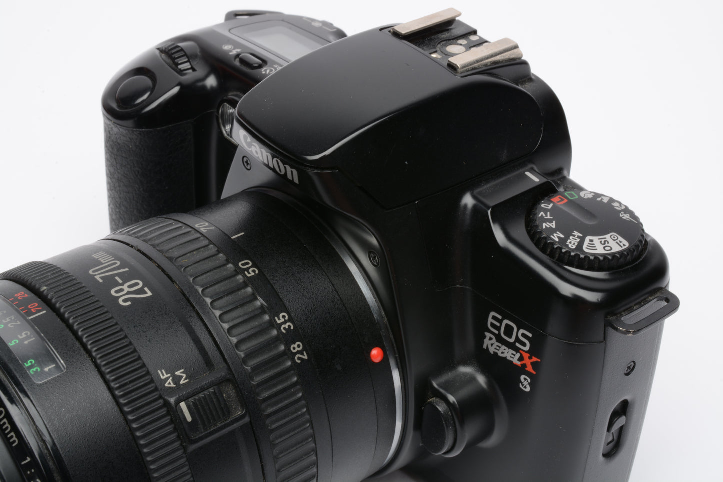 Canon EOS Rebel XS 35mm SLR, w/EF 28-70mm F3.5-4.5 II zoom, strap, cap, +UV