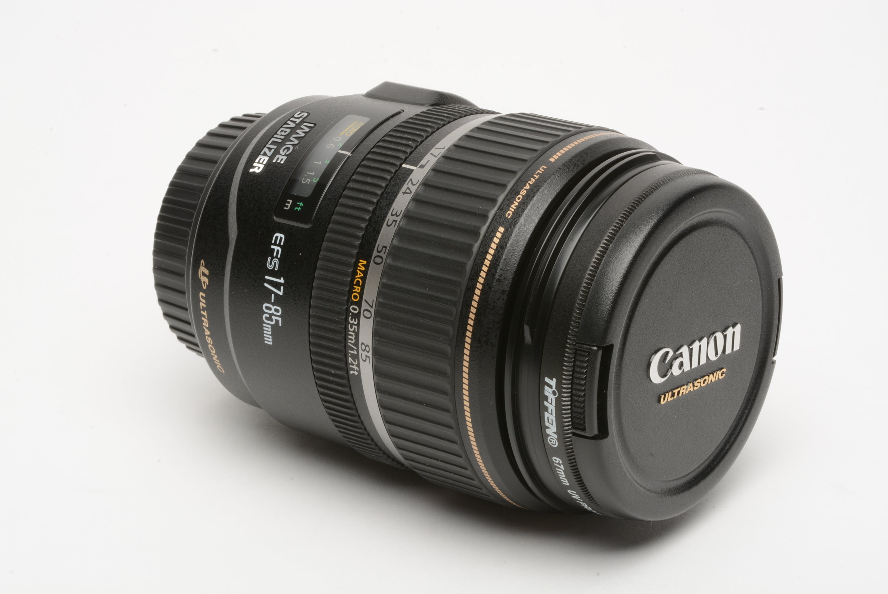 Canon EFS 17-85mm f4-5.6 IS USM zoom lens, caps, UV filter, nice & clean