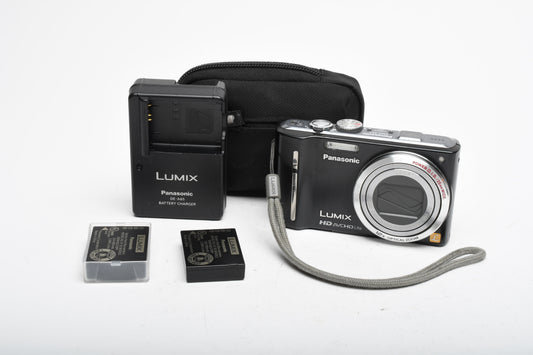 Panasonic Lumix DMC-ZS7 12.1MP Digital Point&Shoot, 2batts, charger, pouch, *Read