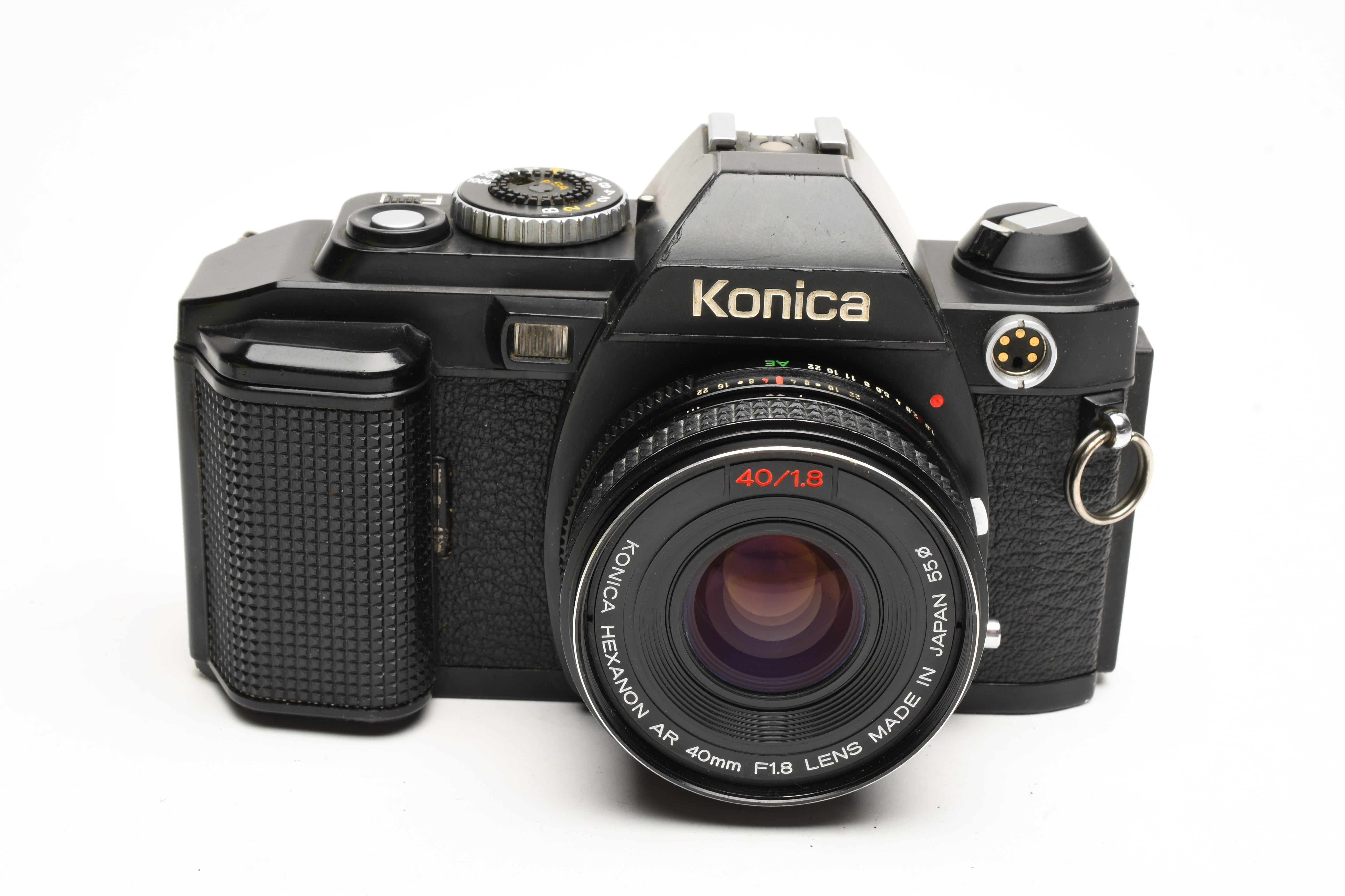 Konica FS-1 35mm SLR w/40mm f1.8 prime lens, Sky, new seals, Good
