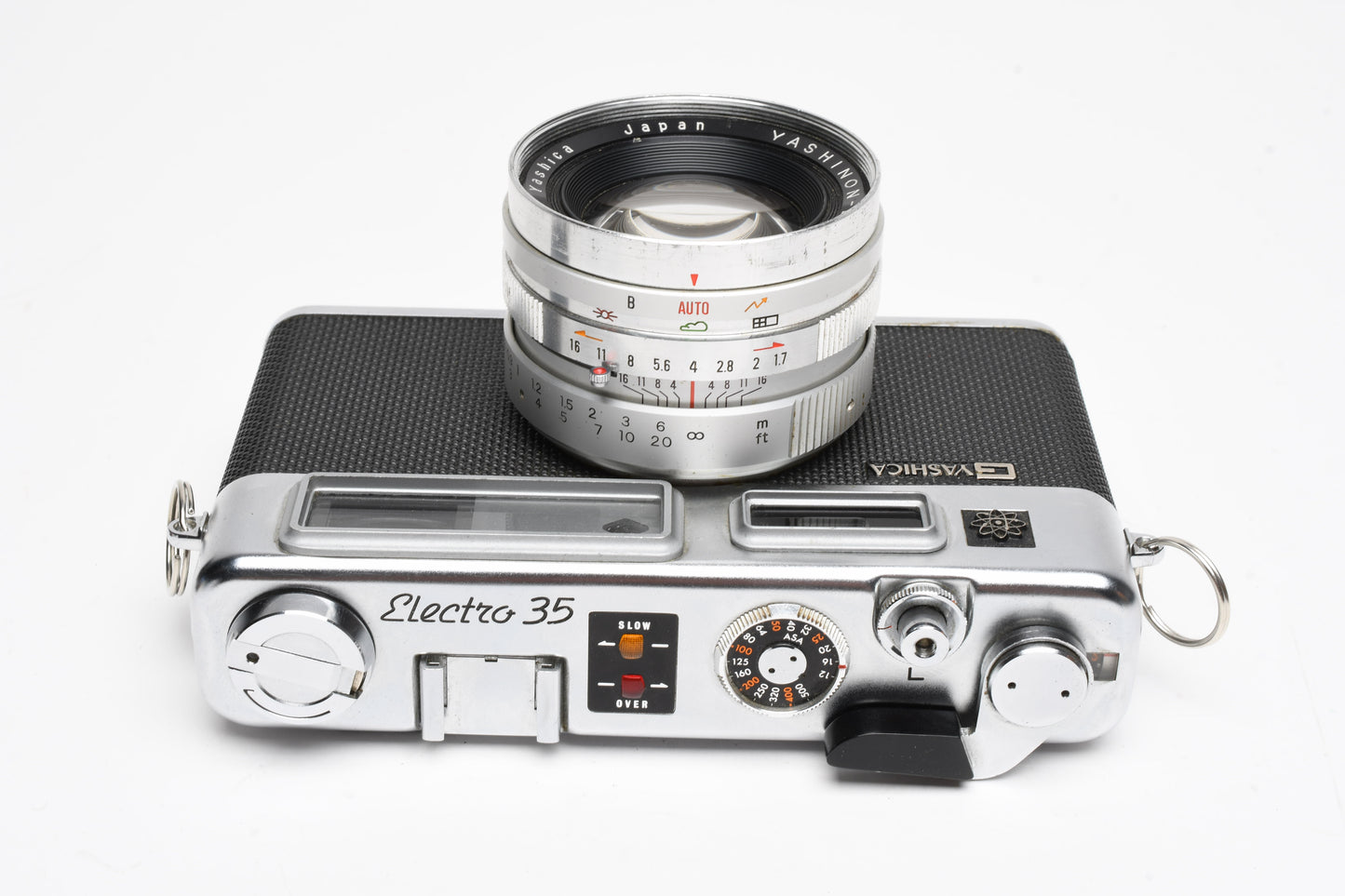 Yashica Electro 35 G Rangefinder w/45mm f1.7 Lens, Cap, Case, Strap, New Seals!
