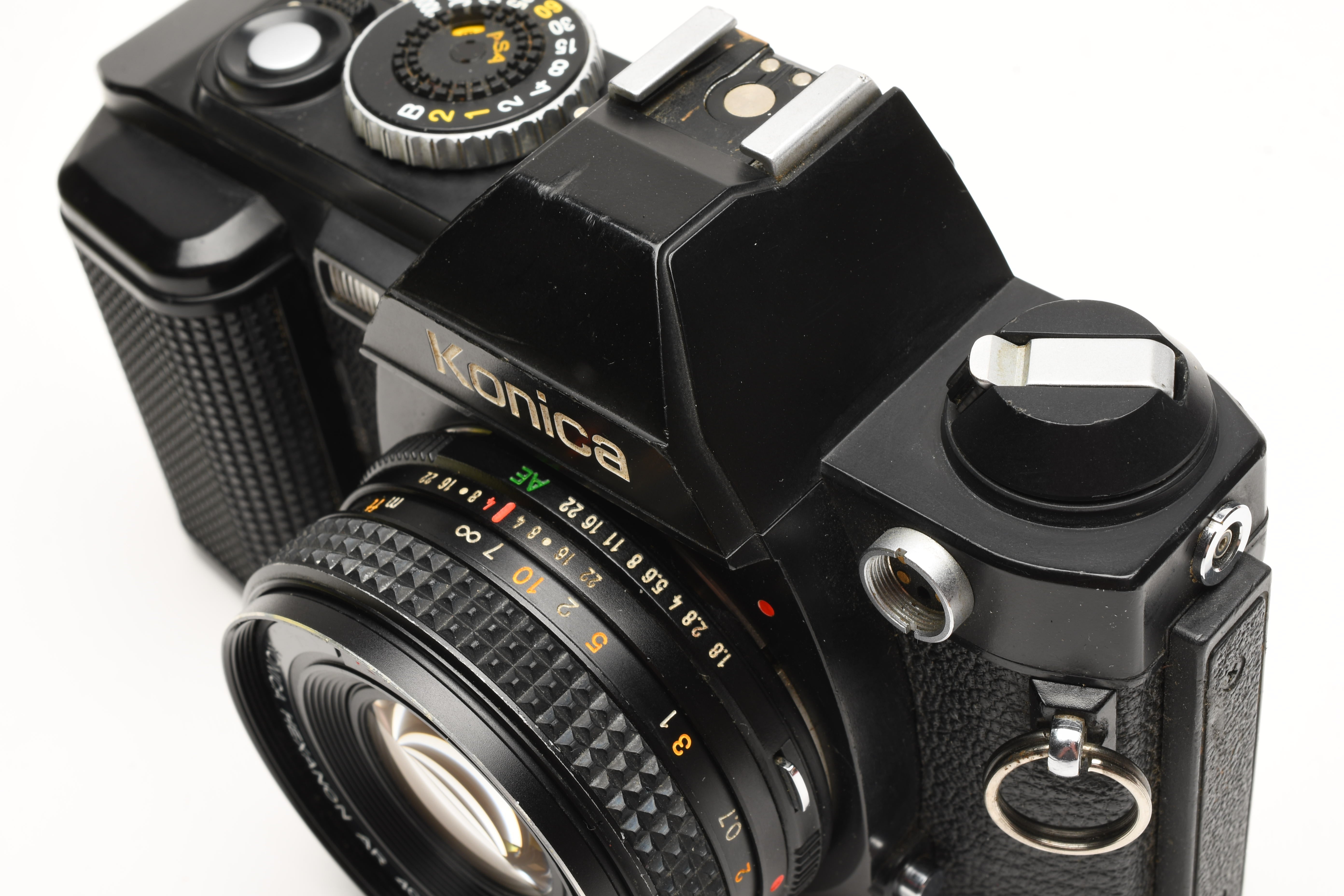 Konica FS-1 35mm SLR w/40mm f1.8 prime lens, Sky, new seals, Good