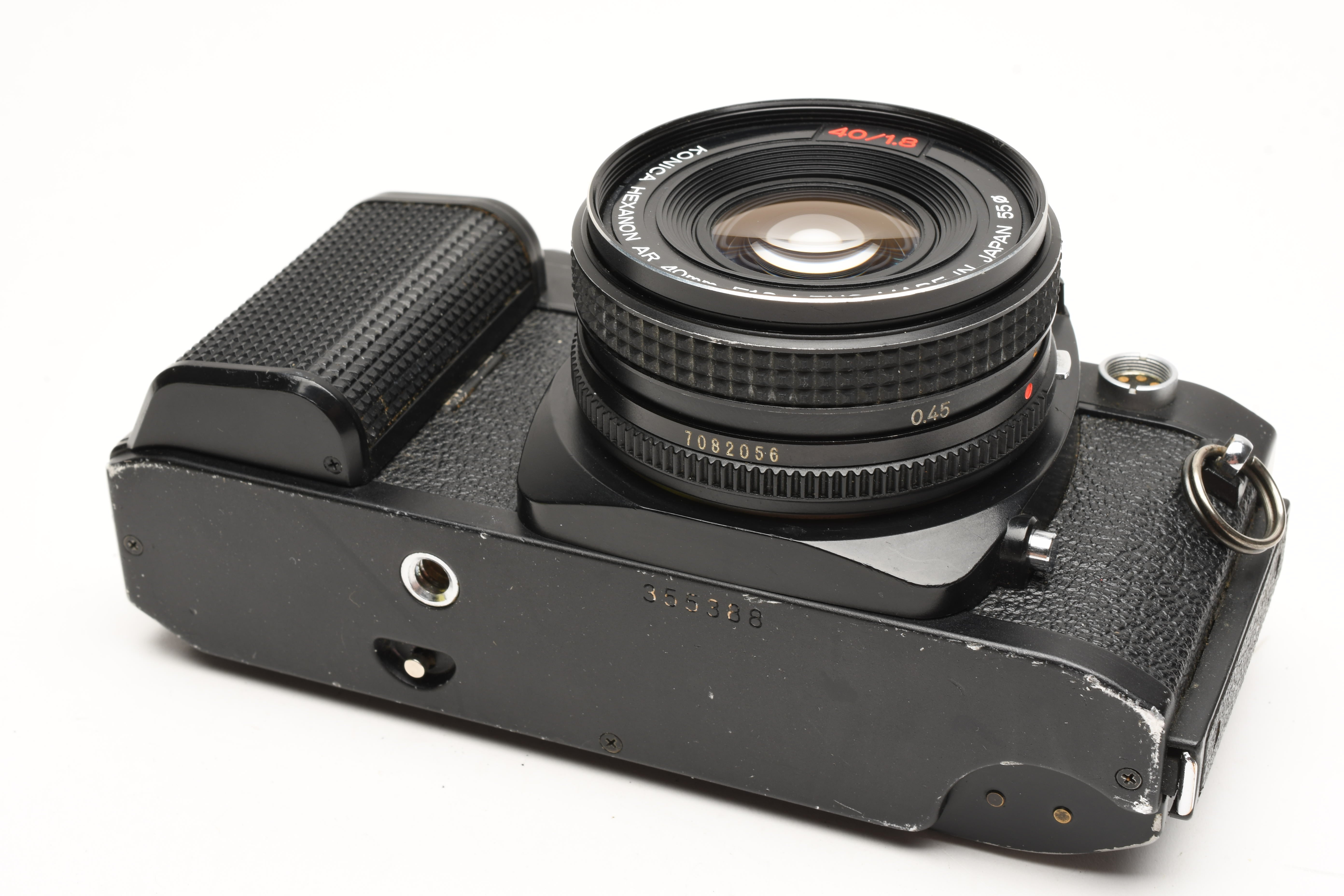 Konica FS-1 35mm SLR w/40mm f1.8 prime lens, Sky, new seals, Good