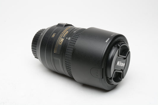 Nikon AF-S VR Nikkor 55-300mm f4.5-5.6 G ED DX lens, caps, lens hood, nice