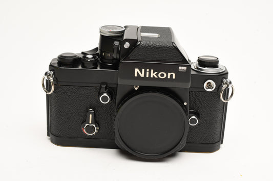 Nikon F2 Black 35mm SLR body w/DP-1 finder, very clean & accurate, Timeless