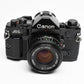 Canon A-1 35mm SLR w/ 50mm f1.8 FD Lens, Canvas Strap, New Seals, Great!