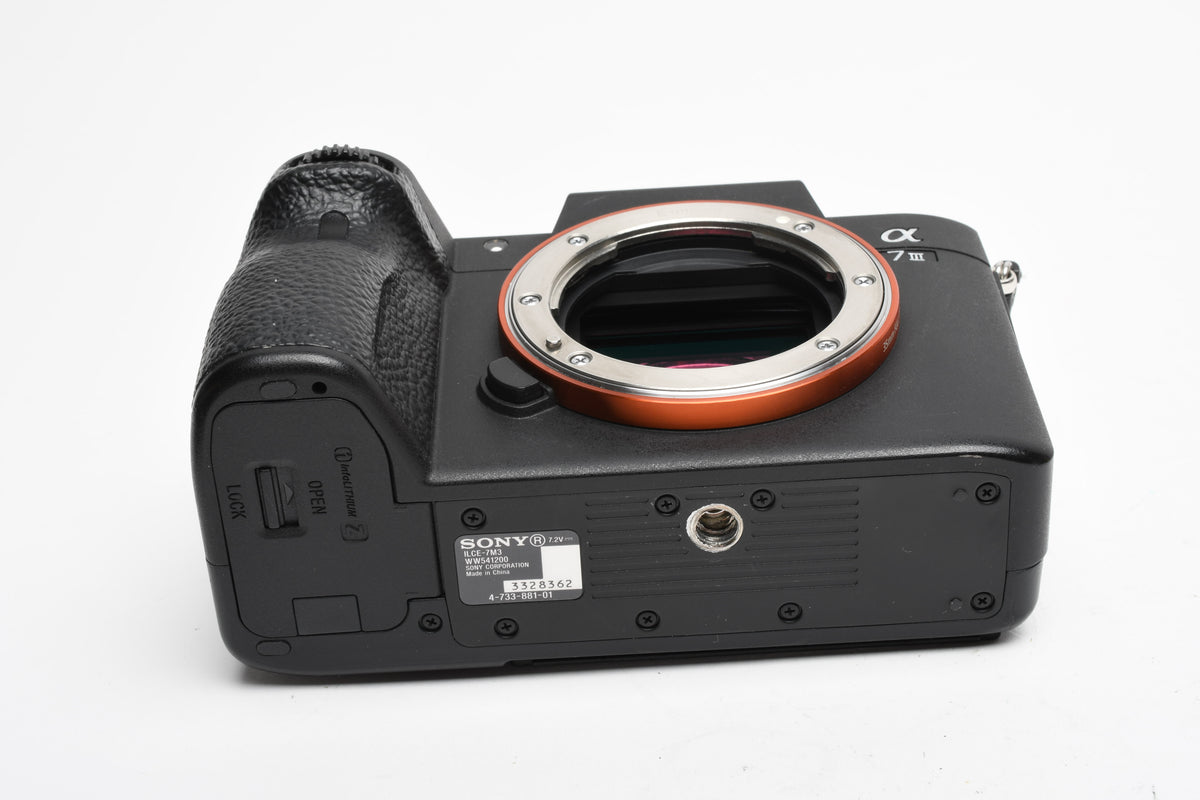 Sony A7 III Mirrorless Body, 34K Acts, w/Battery Grip, 2X batts, Great!