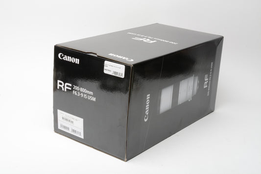 Canon RF 200-800mm f6.3-9 IS USM Lens, Mint, Boxed, USA Version