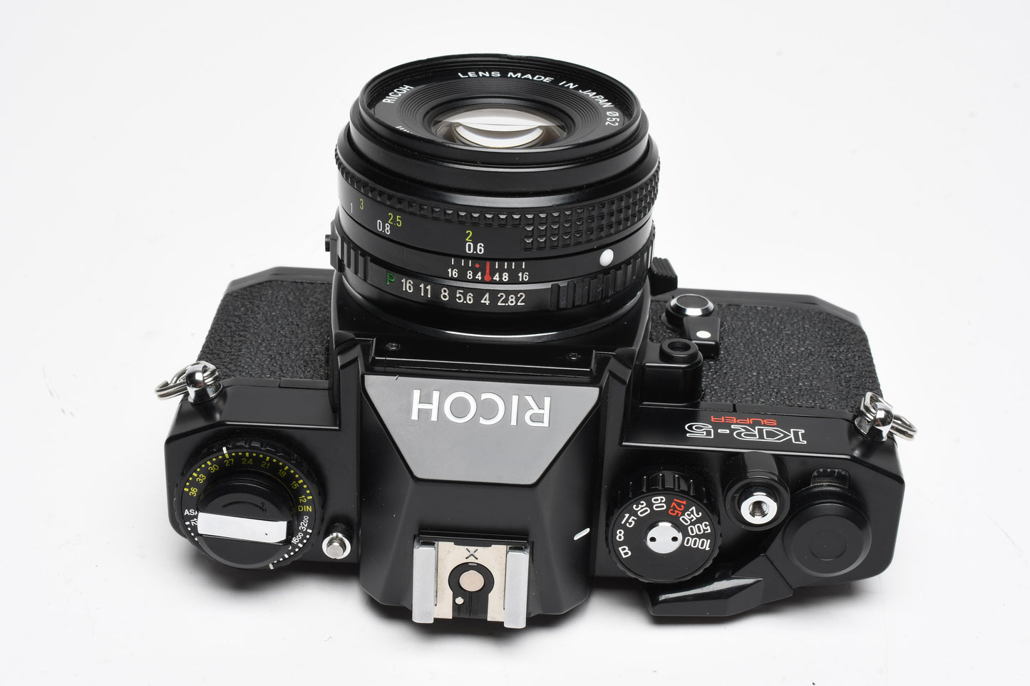 Richo KR-5 Super SLR w/Rikenon 50mm f/2 Lens, Strap, Case, New Seals!