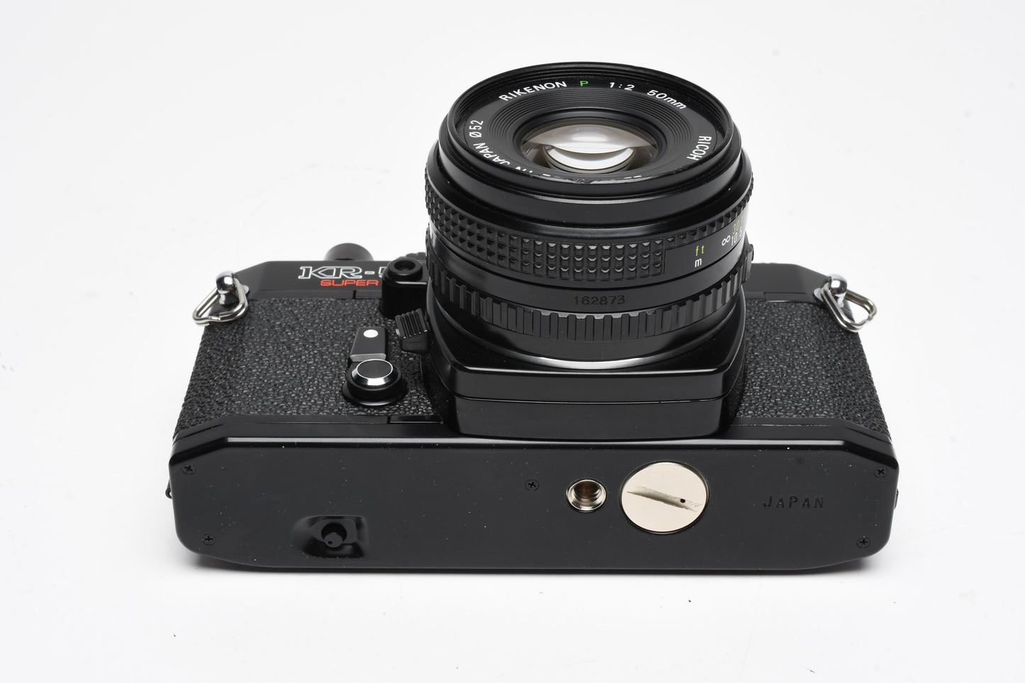 Richo KR-5 Super SLR w/Rikenon 50mm f/2 Lens, Strap, Case, New Seals!