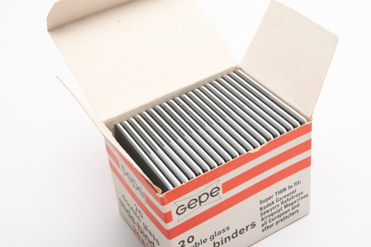 20X Gepe Double glass 24x36 35mm slide mounts 6001, New