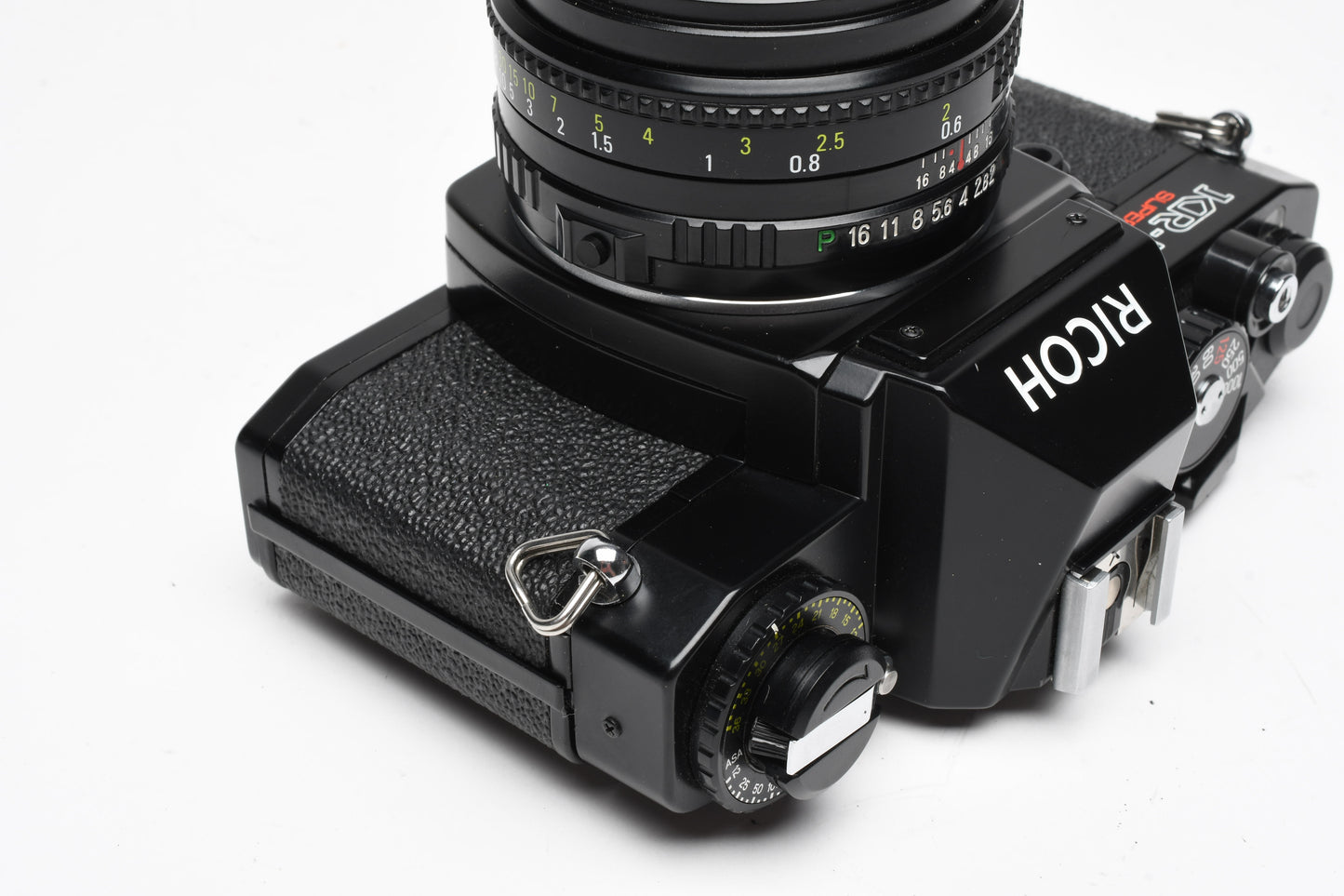 Richo KR-5 Super SLR w/Rikenon 50mm f/2 Lens, Strap, Case, New Seals!