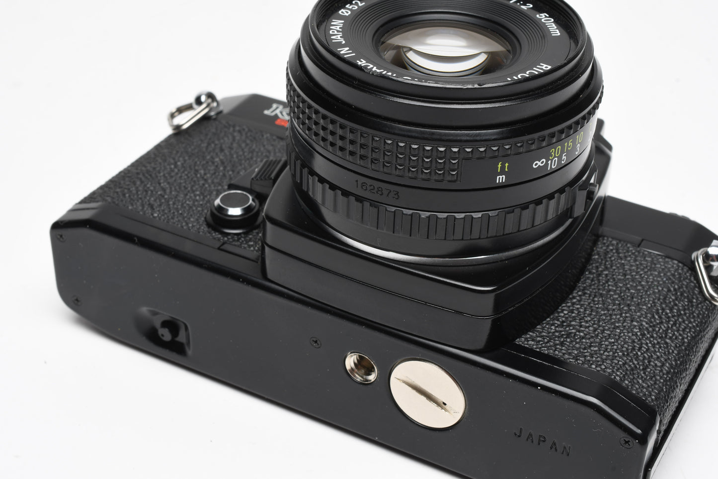 Richo KR-5 Super SLR w/Rikenon 50mm f/2 Lens, Strap, Case, New Seals!