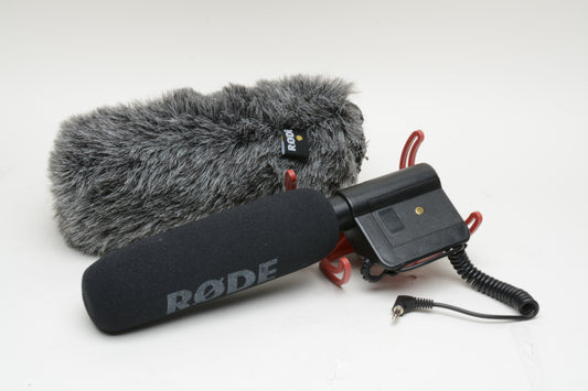 Rode VideoMic Camera-Mount Shotgun Mic. w/Rycote Lyre Shock Mount + Dead cat