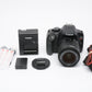 Canon Rebel T6 18MP DSLR w/18-55mm f3.5-5.6 IS, batt+charger+USB, 24K Acts