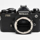Nikon FE2 35mm SLR Black Camera Body, Box, Manual, New Seals, Nice!