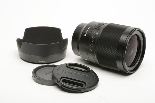 Sony FE 35mm f1.4 SEL35f14Z, hood, caps, Very clean and sharp