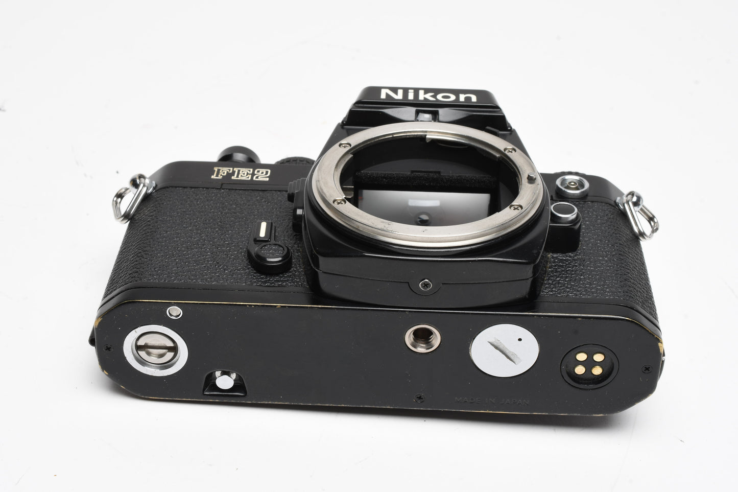 Nikon FE2 35mm SLR Black Camera Body, Box, Manual, New Seals, Nice!