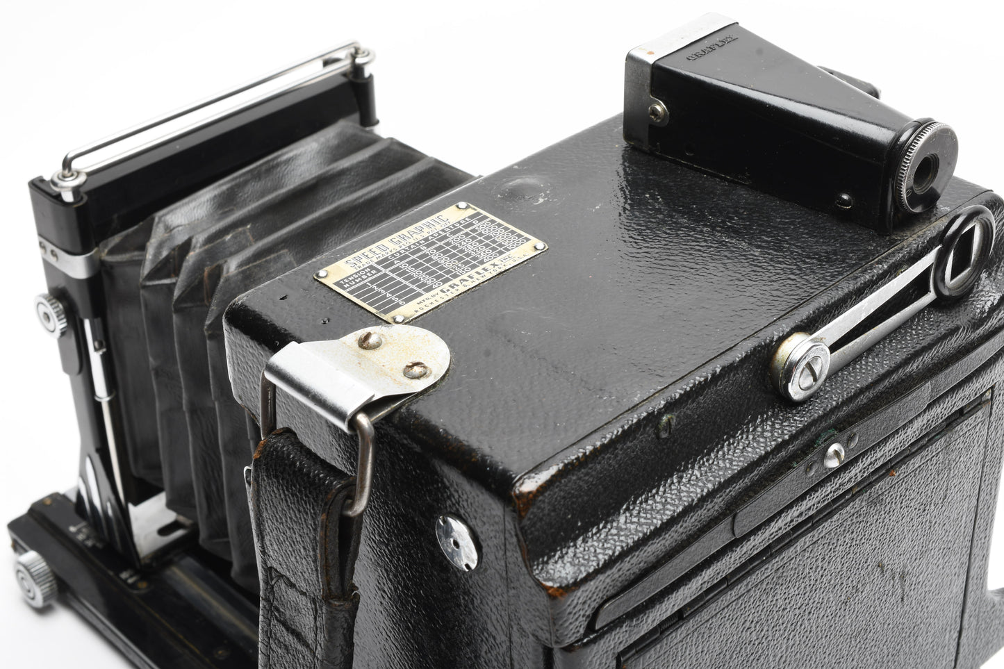 Graflex Speed Graphic 4x5 camera w/Steinheil 15cm f4.5 lens, Accurate!