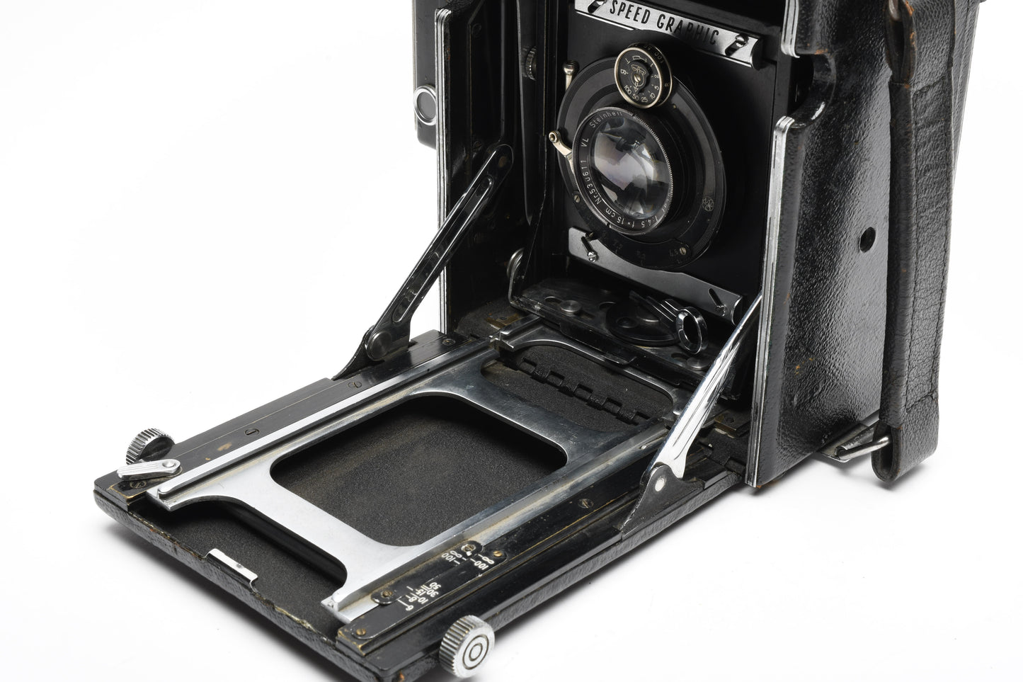 Graflex Speed Graphic 4x5 camera w/Steinheil 15cm f4.5 lens, Accurate!