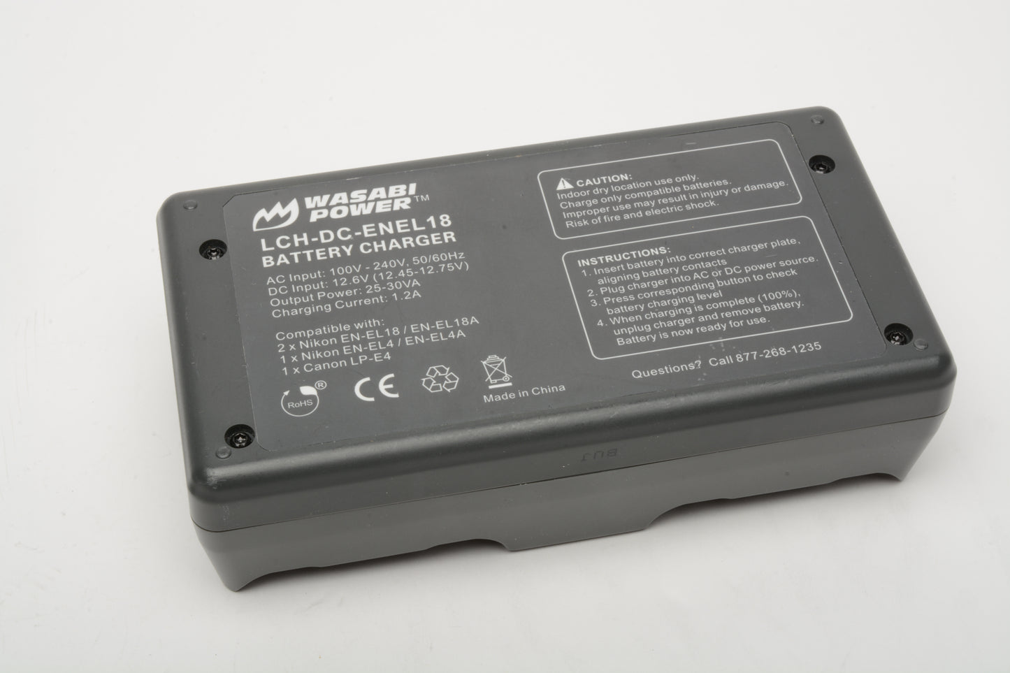 Wasabi LCH-DC EN-EL18 Charger + EN-EL4/N and LP-E4/N Modules, Mint-