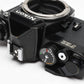 Nikon FE2 35mm SLR Black Camera Body, Box, Manual, New Seals, Nice!