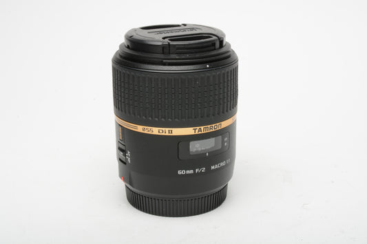 Tamron 60mm f2 Di II Macro SP lens G005 for Sony A-Mount, Caps